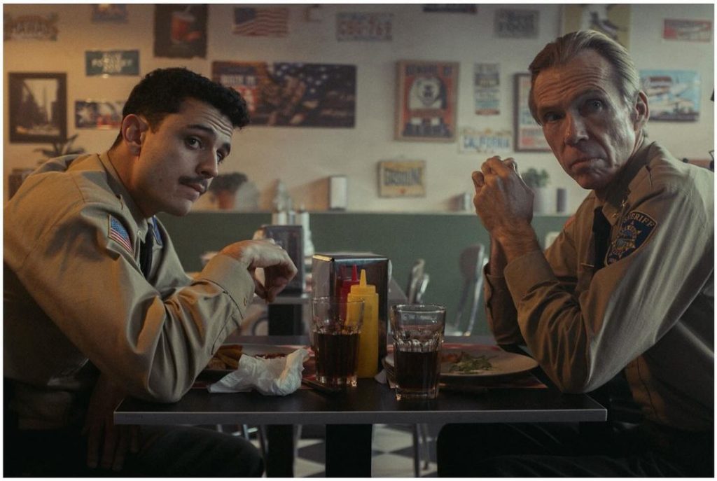 Pedro Leandro and Richard Brake in The Strangers: Chapter 1