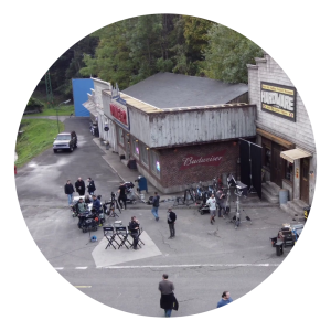 The Town Square set from The Strangers Trilogy